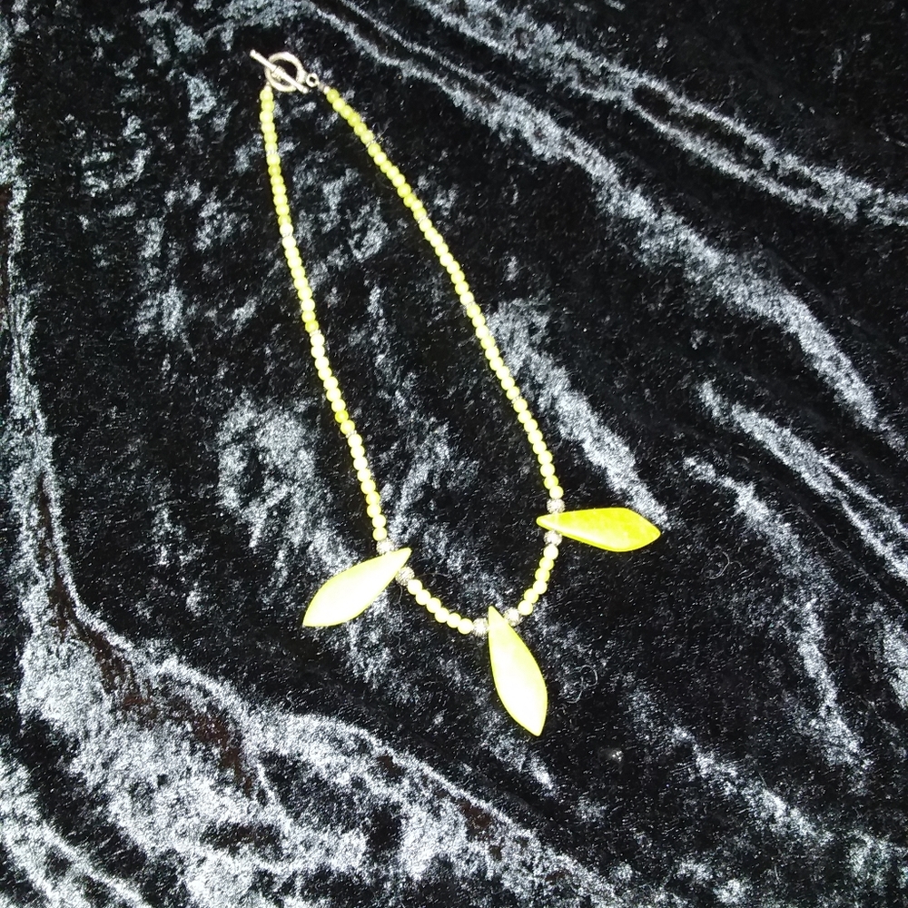 Green stone necklace